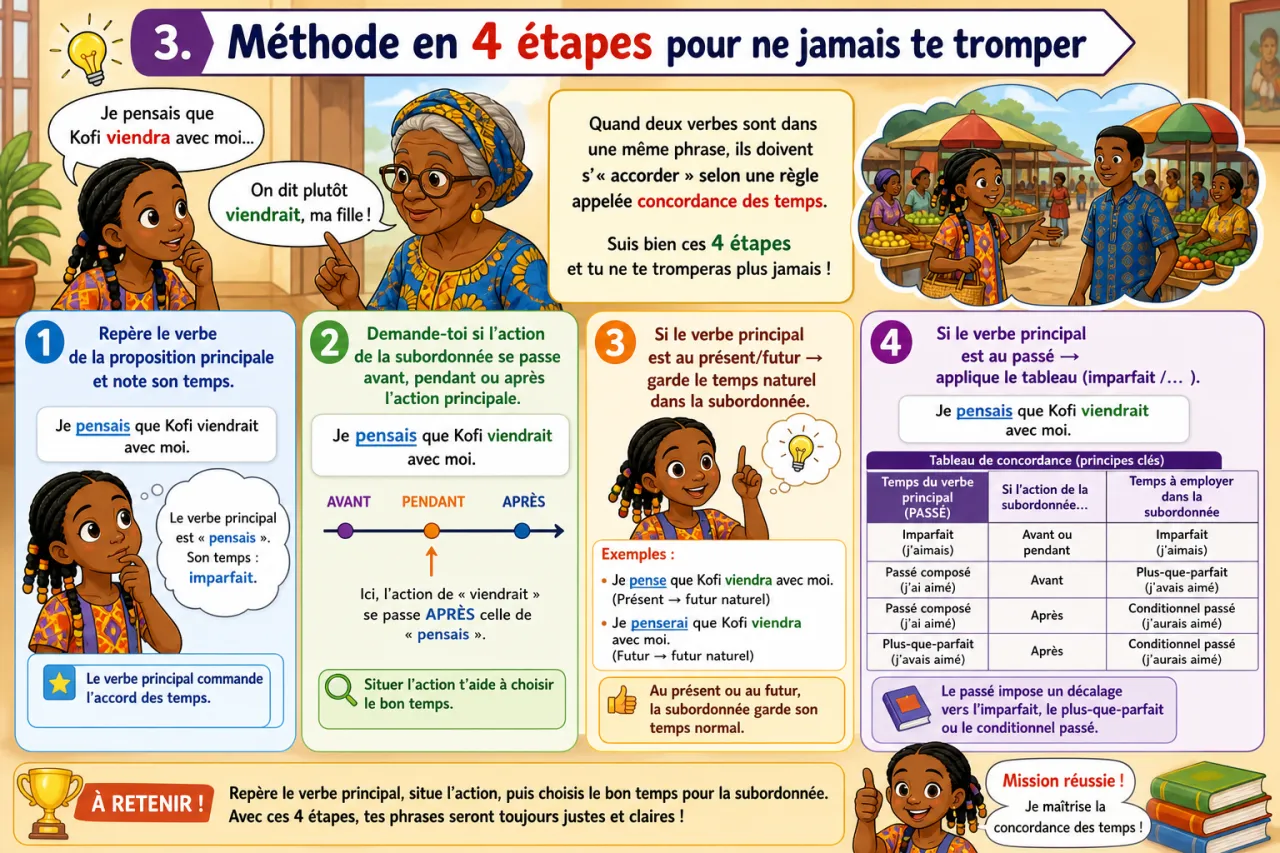 Concordance des temps — illustration
