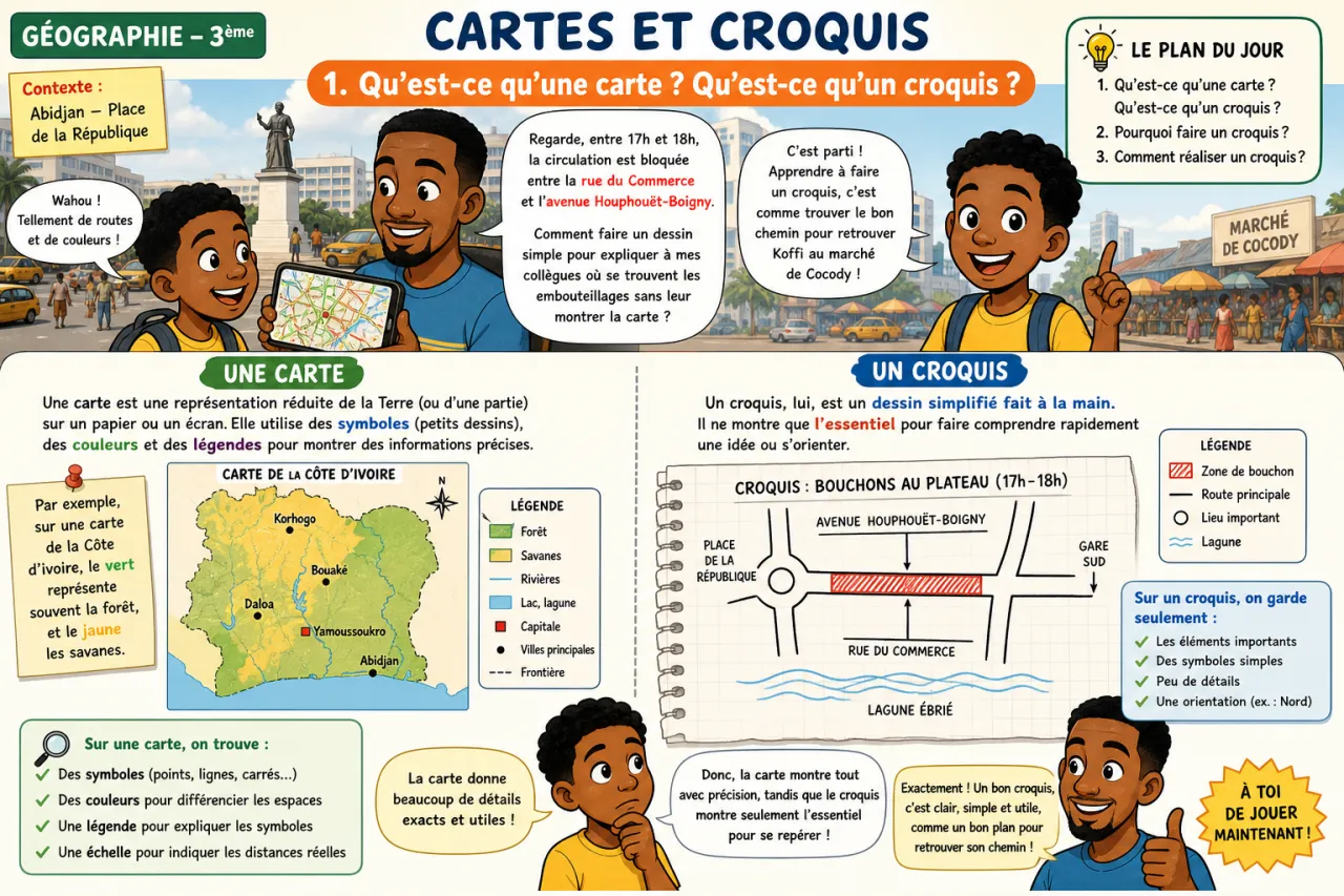 Cartes et croquis — illustration