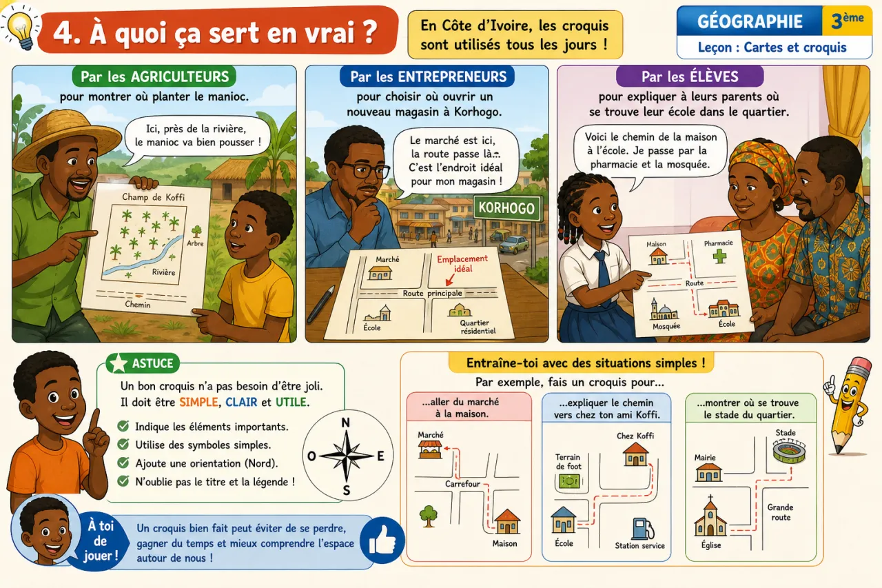 Cartes et croquis — illustration