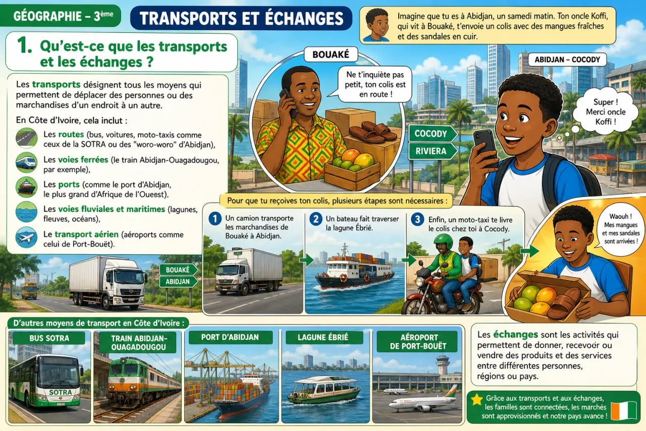 Transports et échanges — illustration