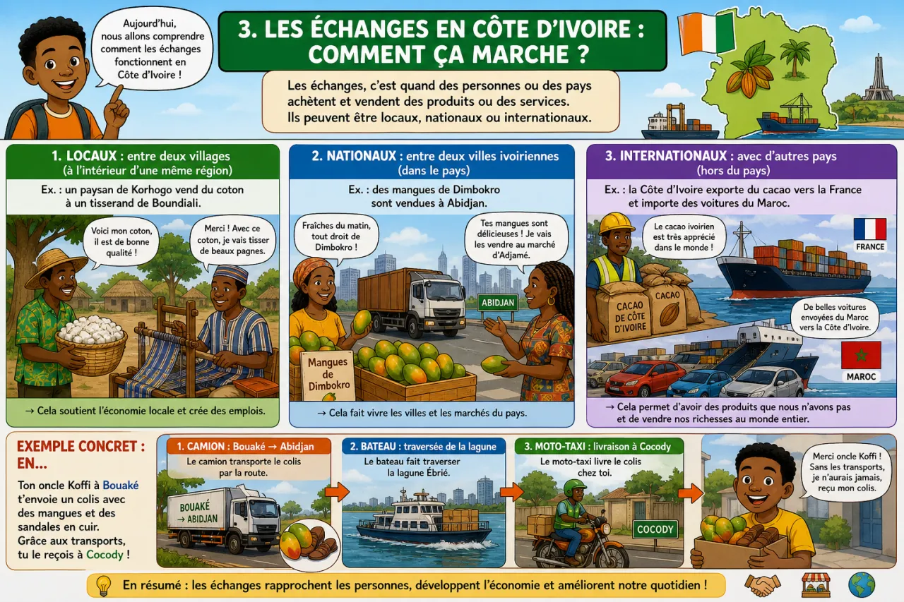 Transports et échanges — illustration