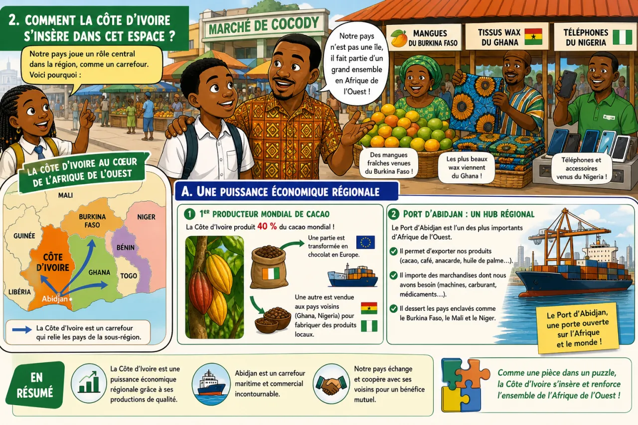 Côte d’Ivoire dans l’espace régional — illustration