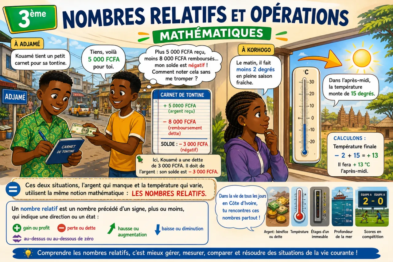 Nombres relatifs et opérations