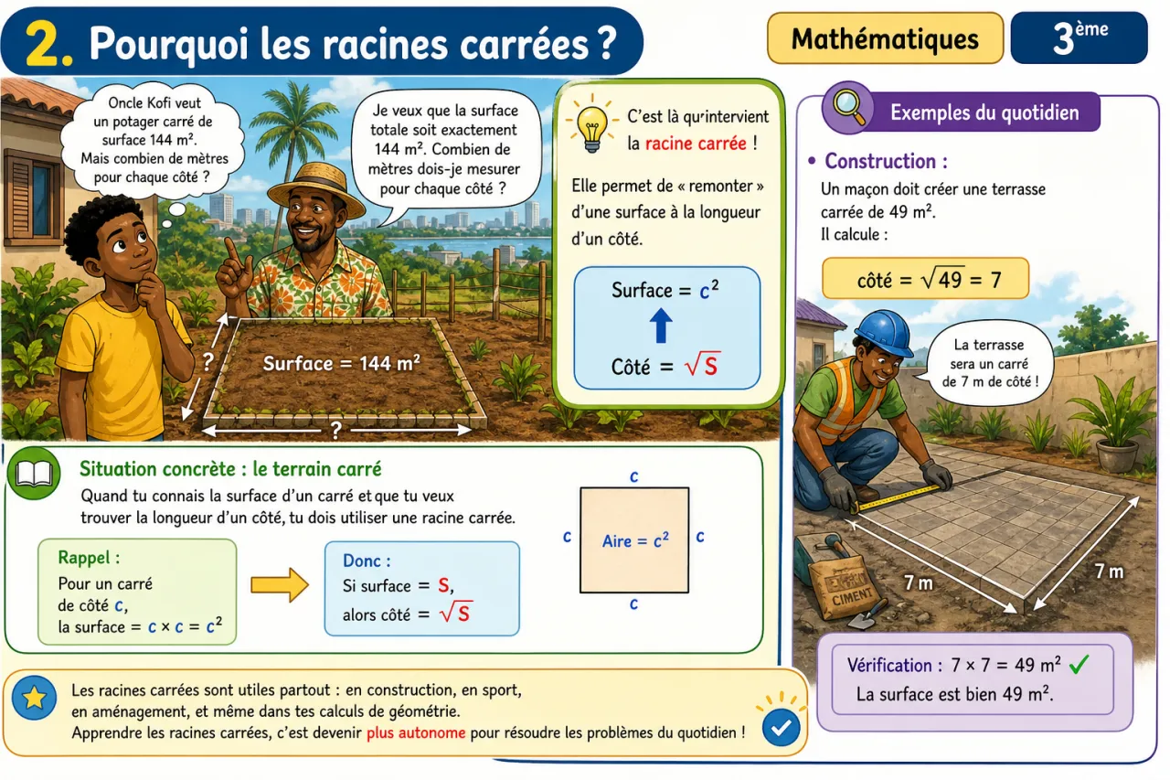 Racines carrées - découverte — illustration