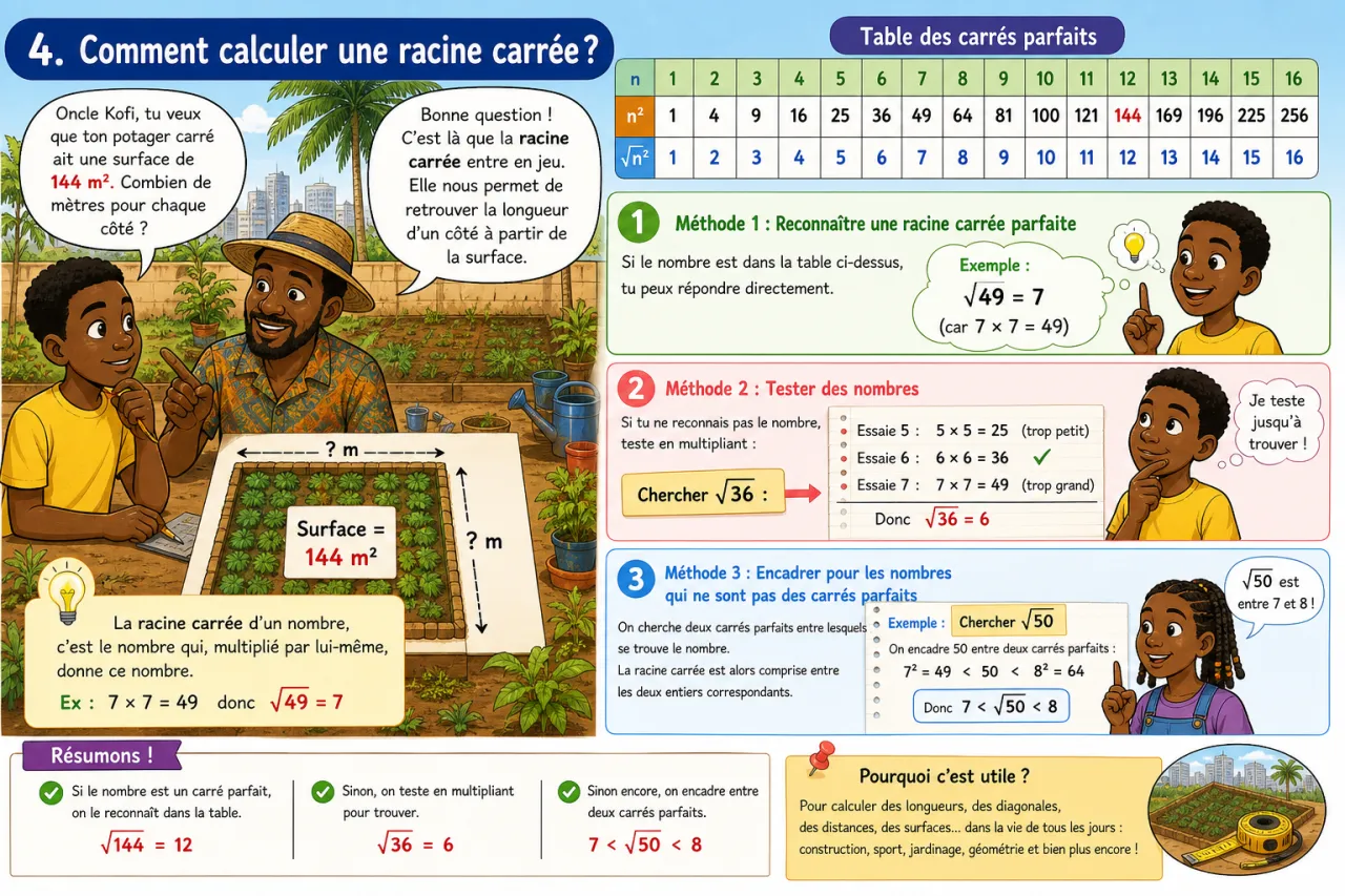Racines carrées - découverte — illustration