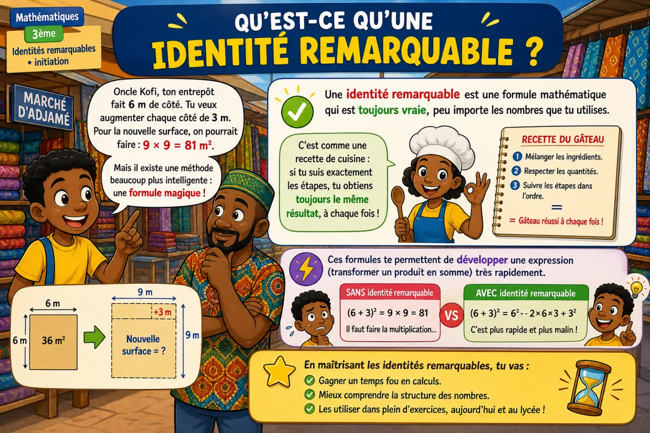Identités remarquables - initiation — illustration