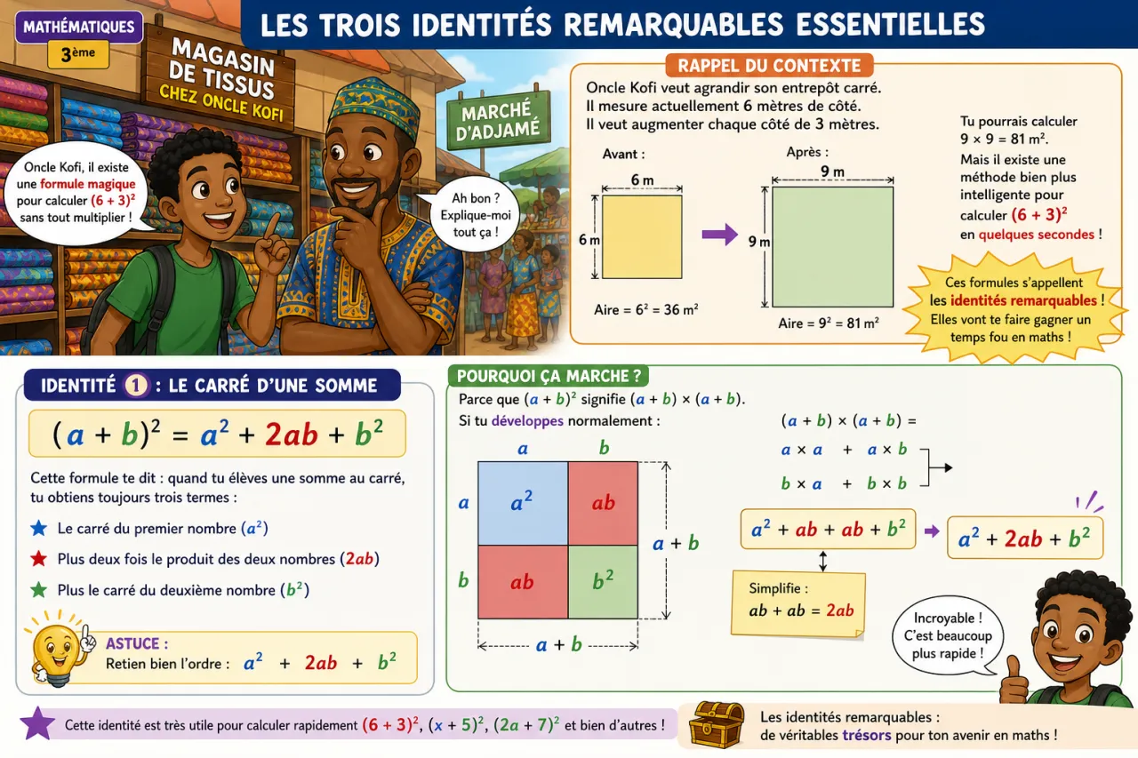 Identités remarquables - initiation — illustration