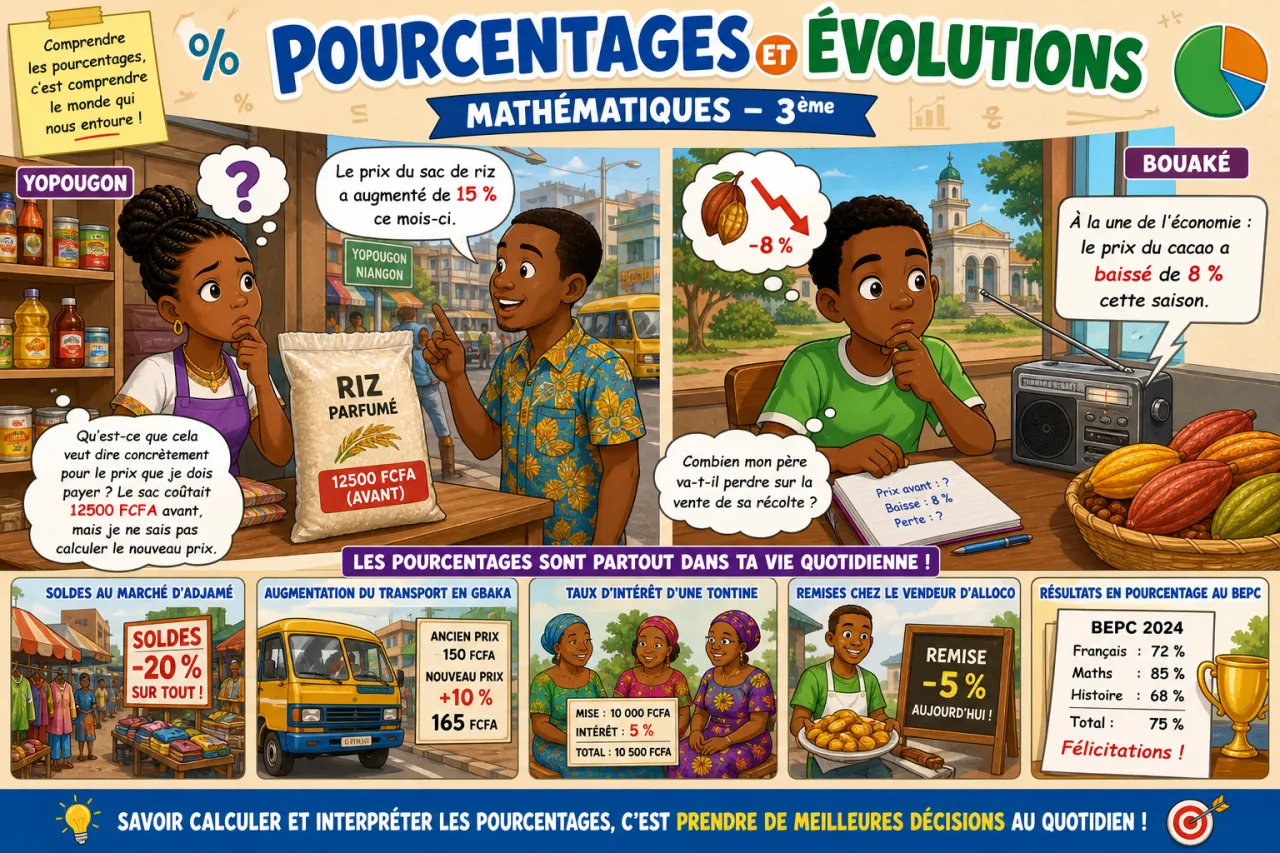 Pourcentages et évolutions