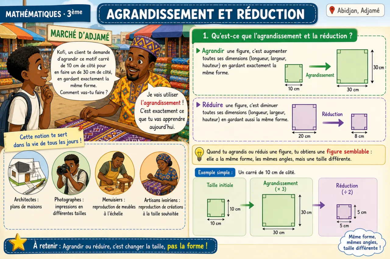 Agrandissement et réduction — illustration