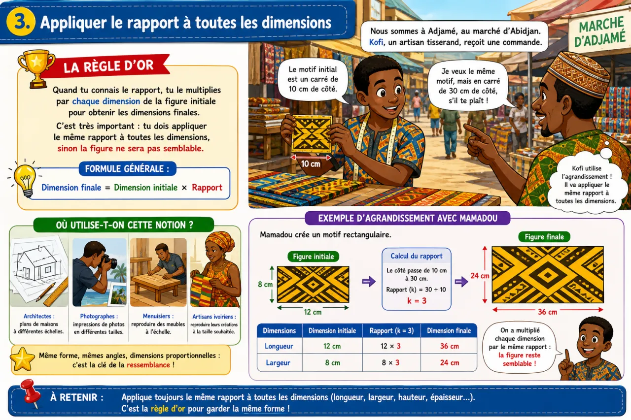 Agrandissement et réduction — illustration