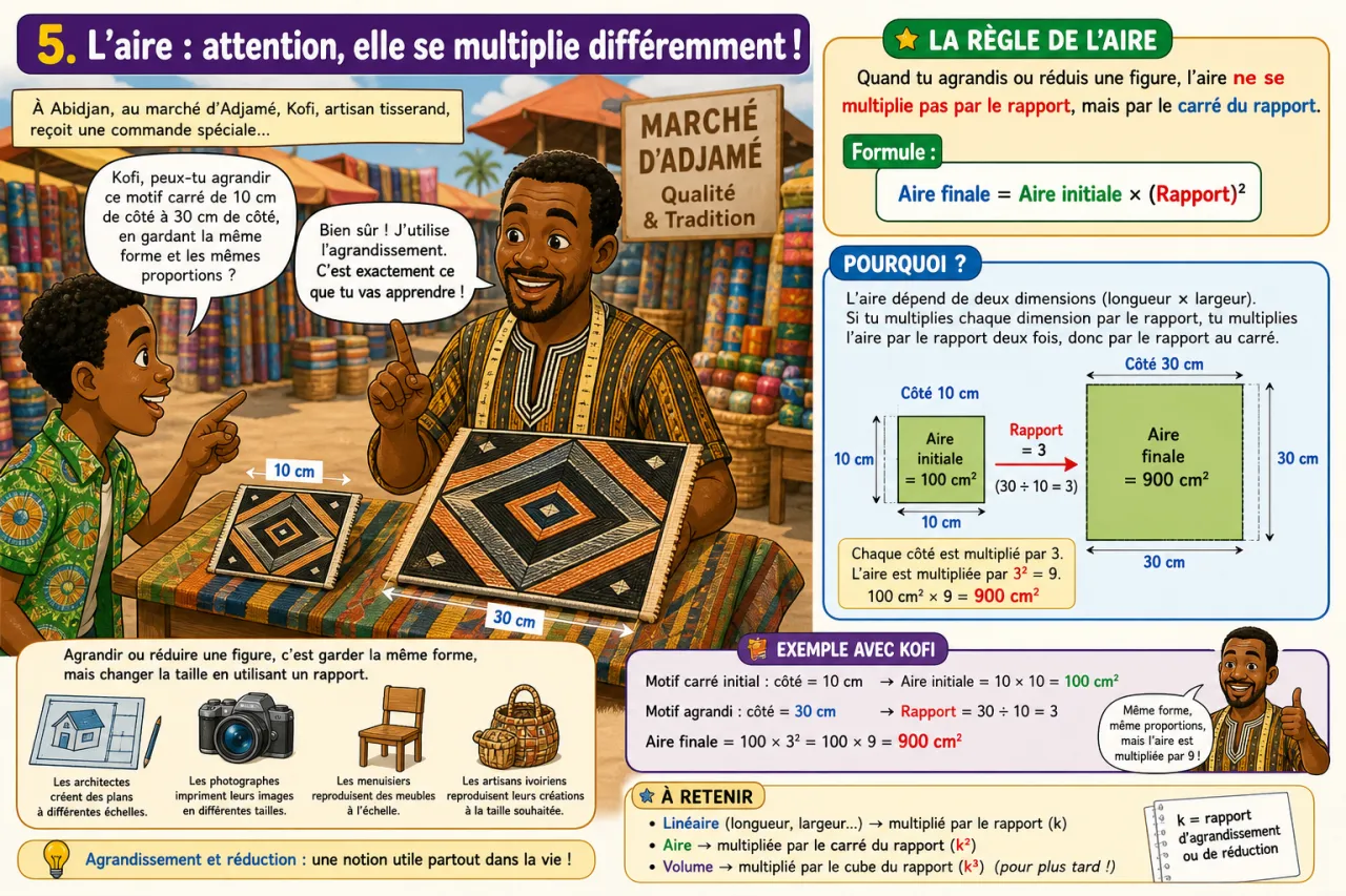 Agrandissement et réduction — illustration