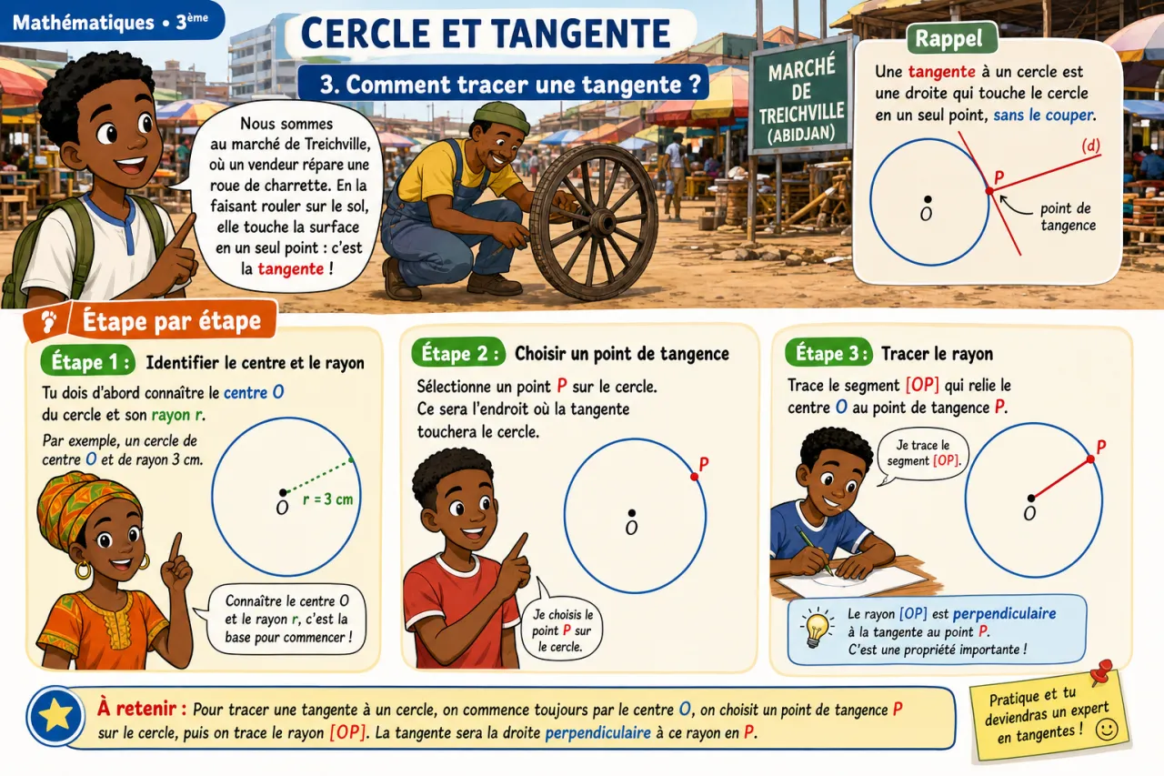 Cercle et tangente — illustration