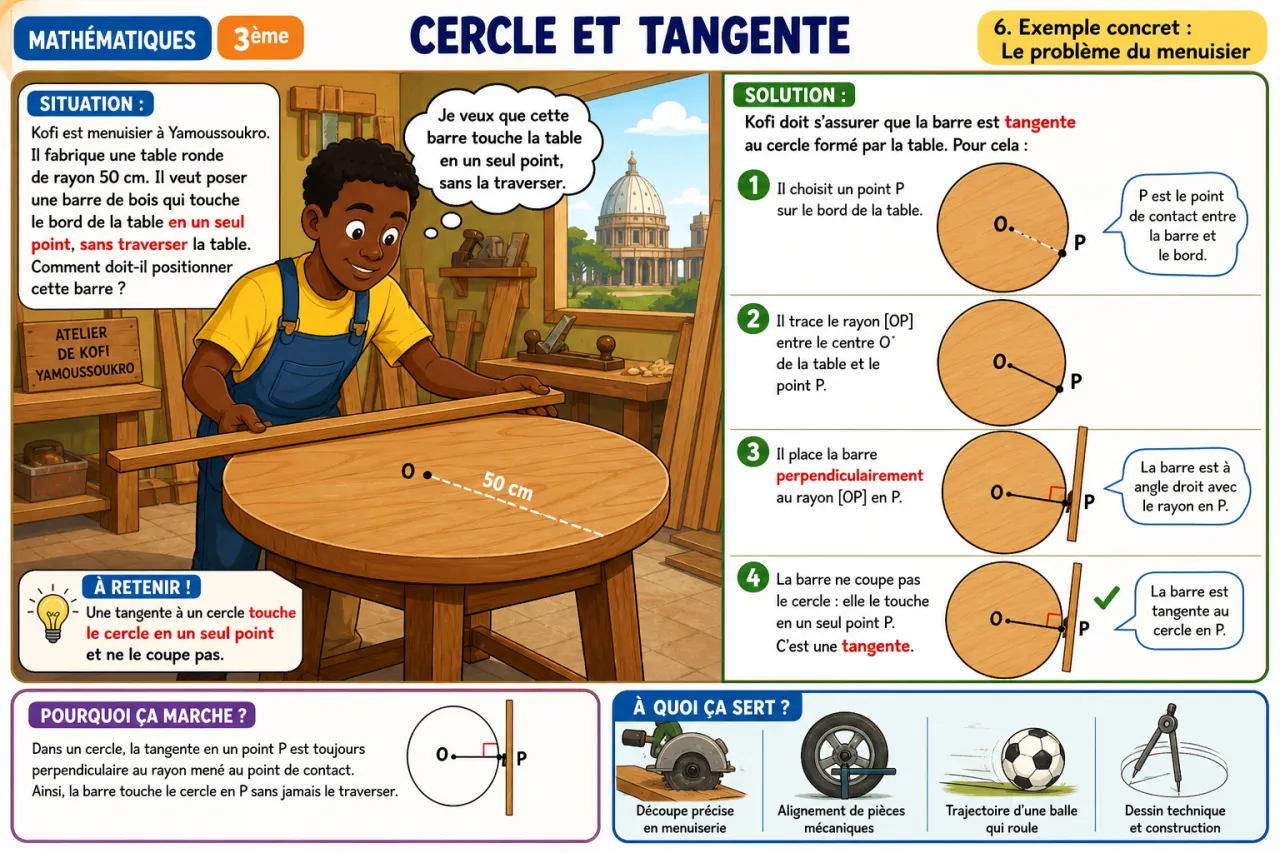 Cercle et tangente — illustration
