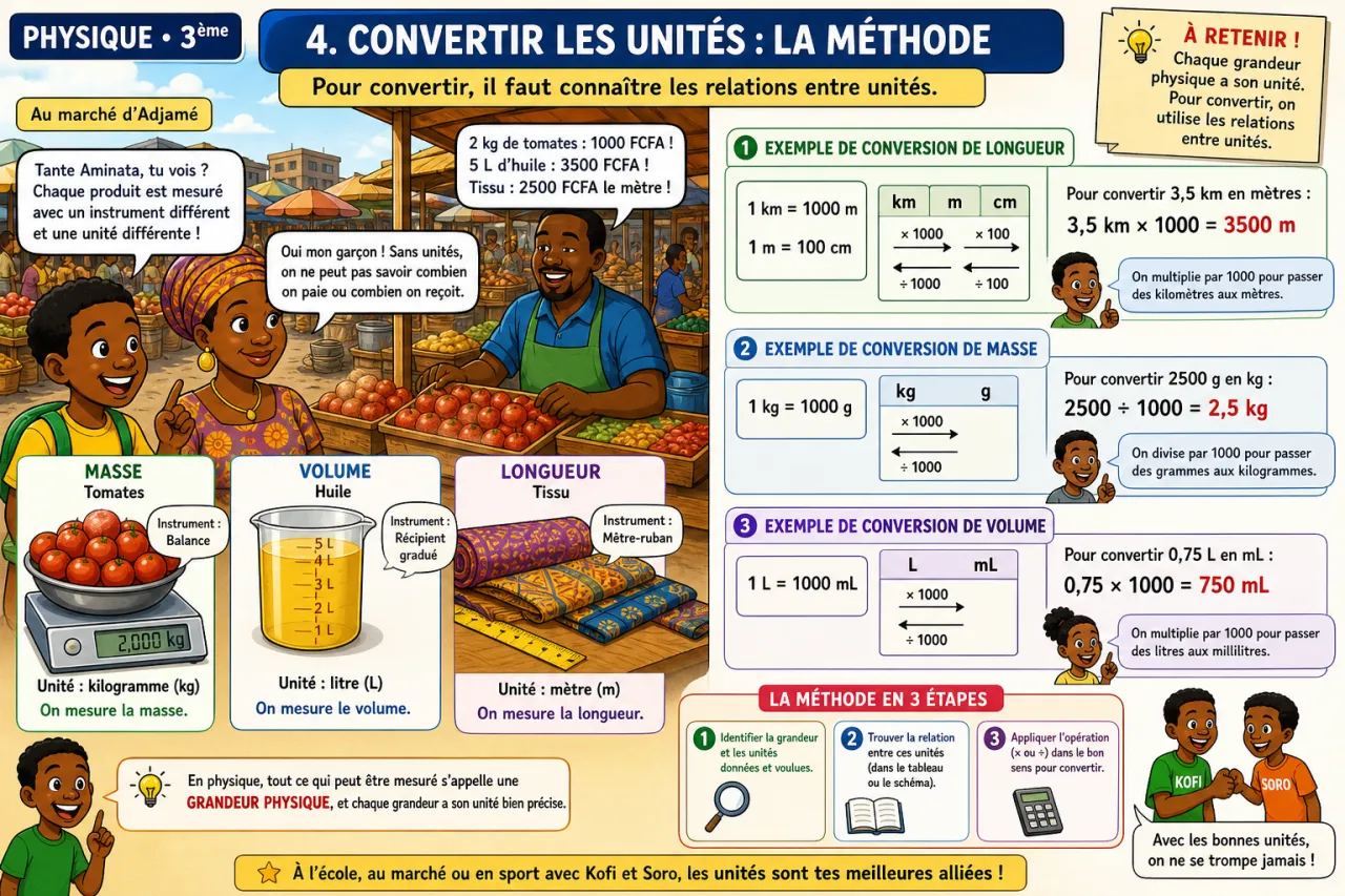Grandeurs physiques et unités — illustration