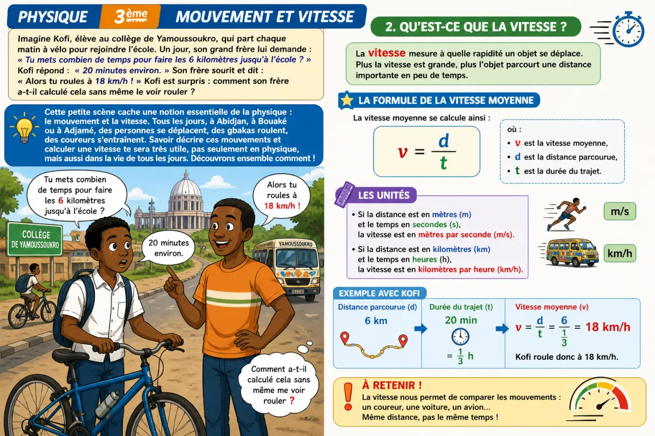Mouvement et vitesse — illustration