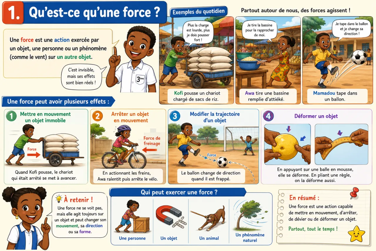 Forces et interactions — illustration