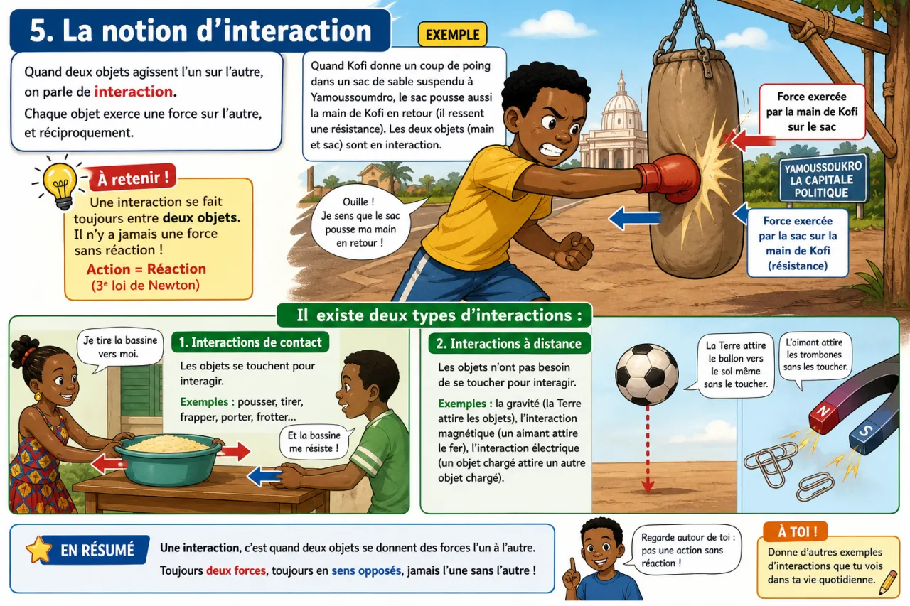 Forces et interactions — illustration