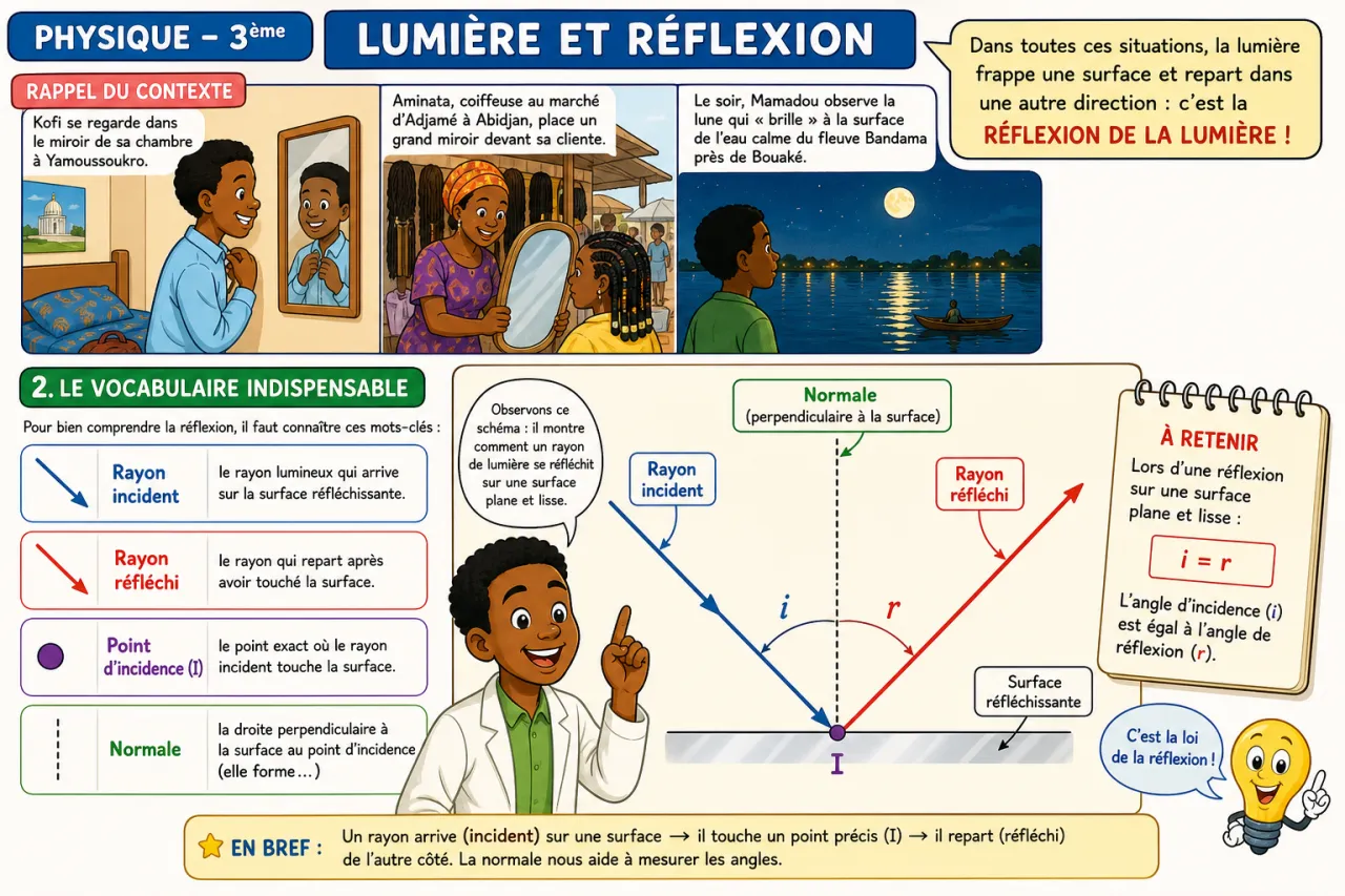 Lumière et réflexion — illustration