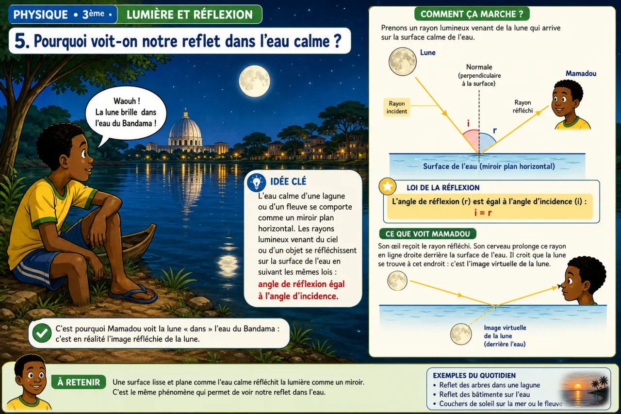 Lumière et réflexion — illustration