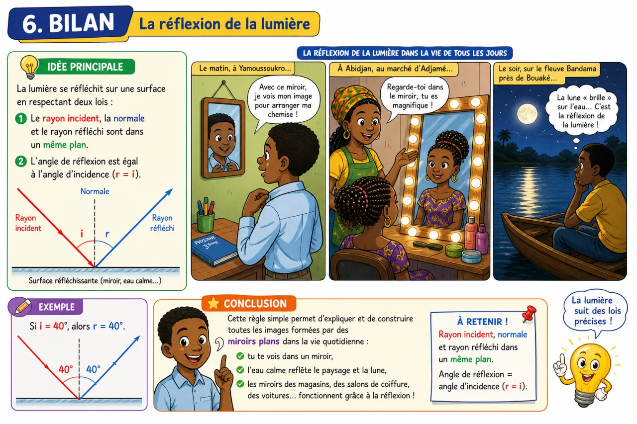 Lumière et réflexion — illustration