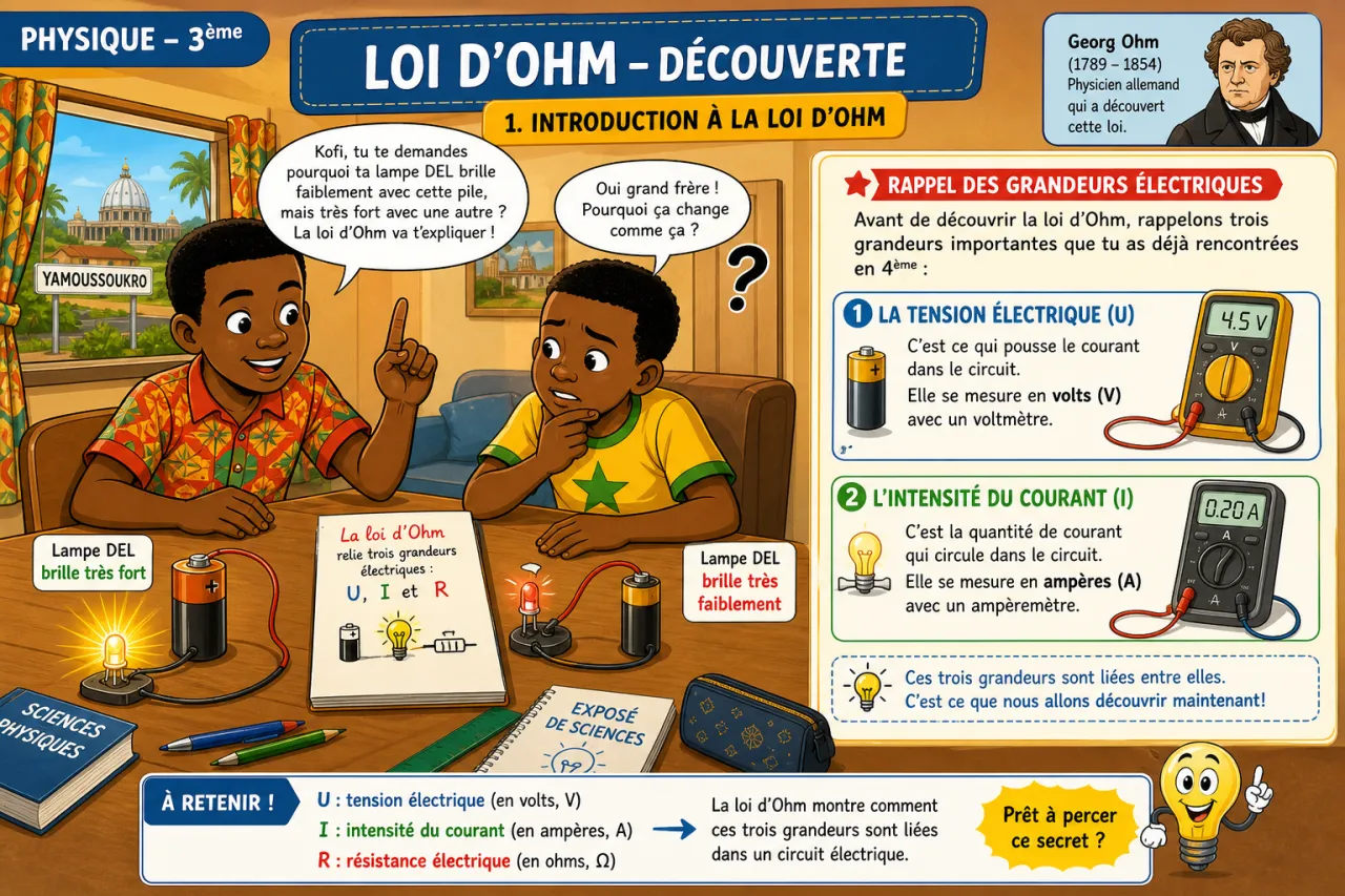 Loi d’Ohm - découverte — illustration