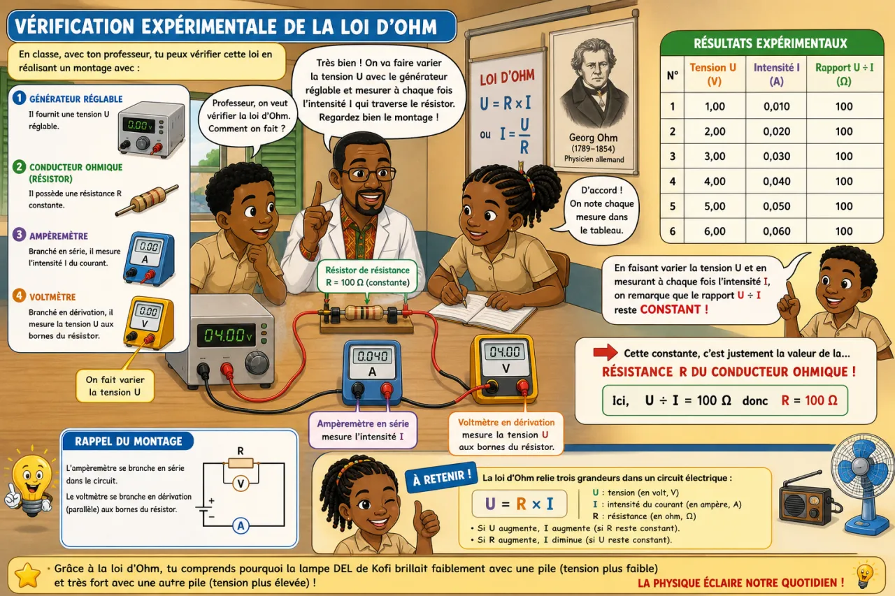 Loi d’Ohm - découverte — illustration