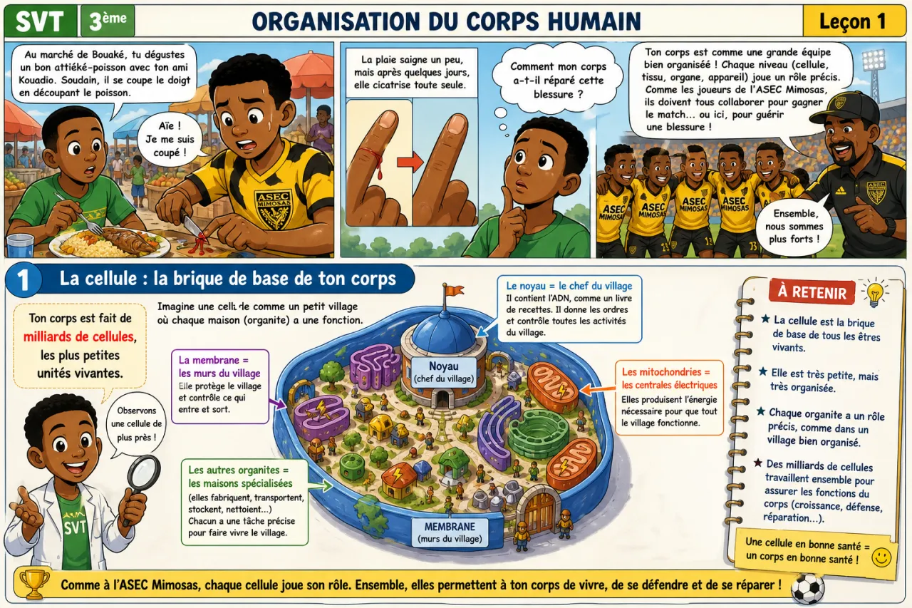 Organisation du corps humain — illustration