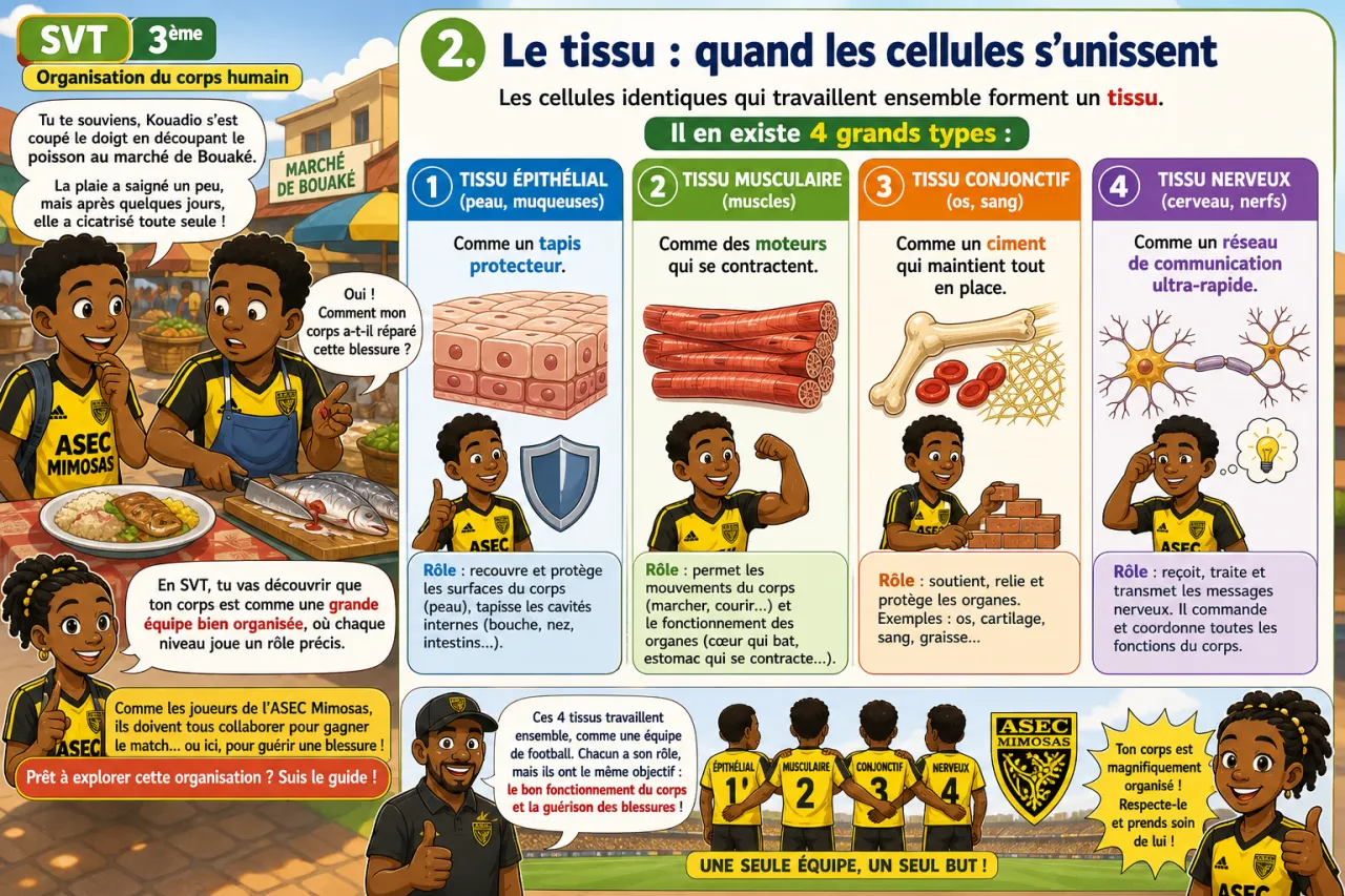 Organisation du corps humain — illustration