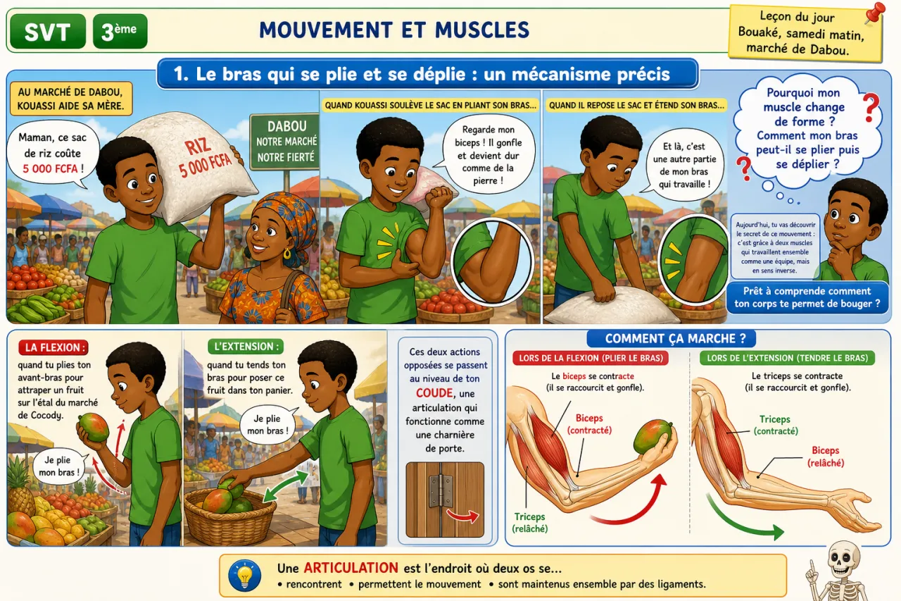 Mouvement et muscles — illustration