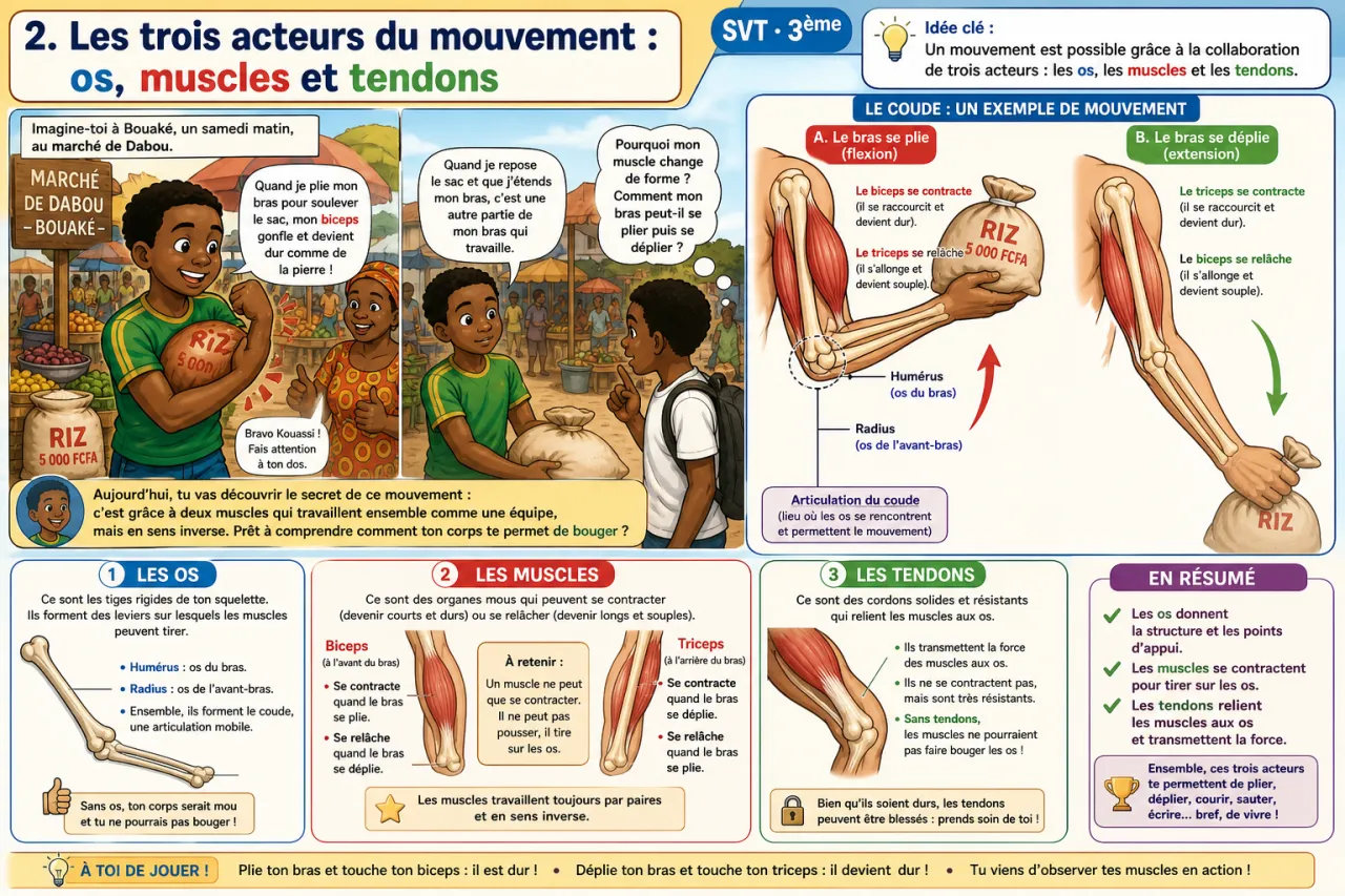 Mouvement et muscles — illustration