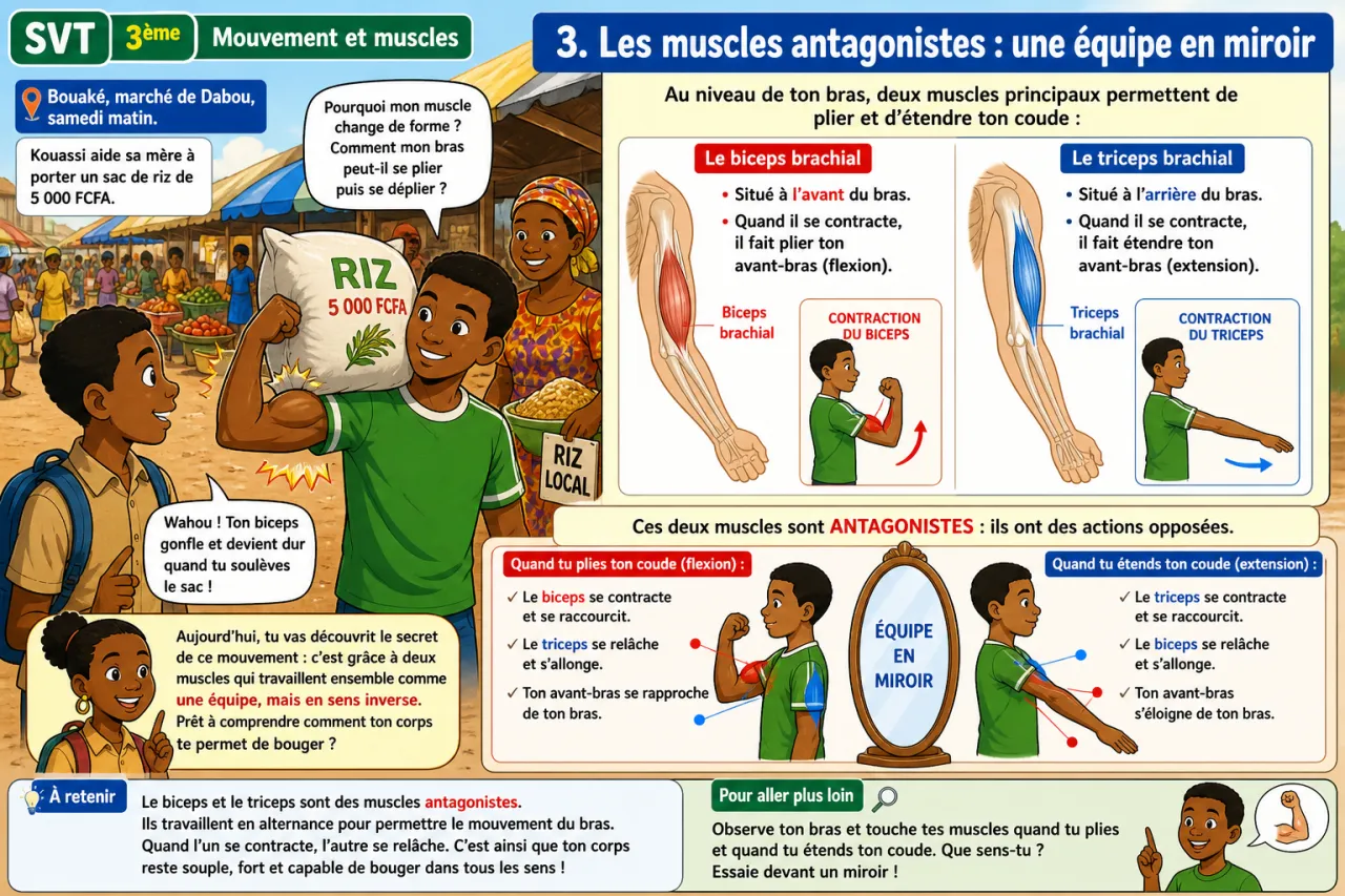 Mouvement et muscles — illustration