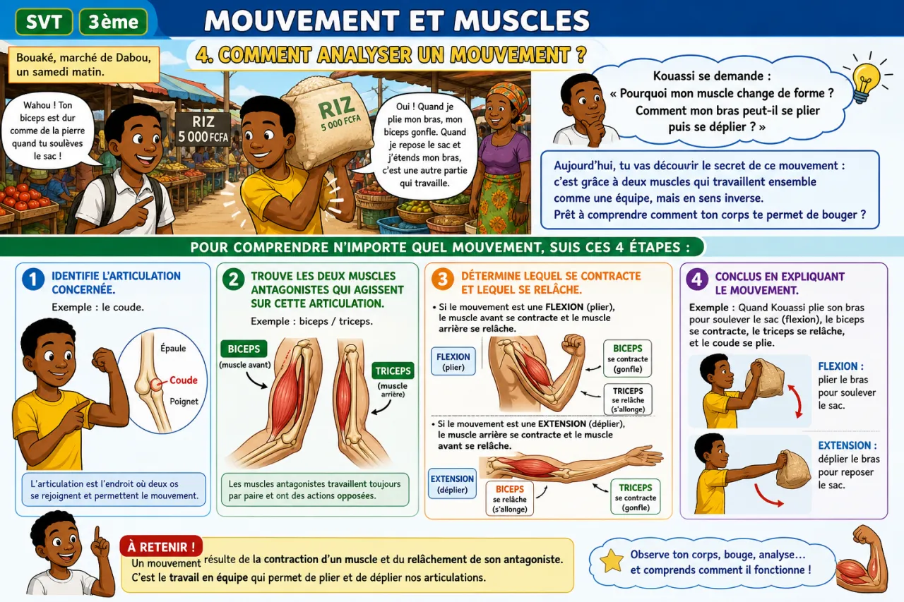 Mouvement et muscles — illustration