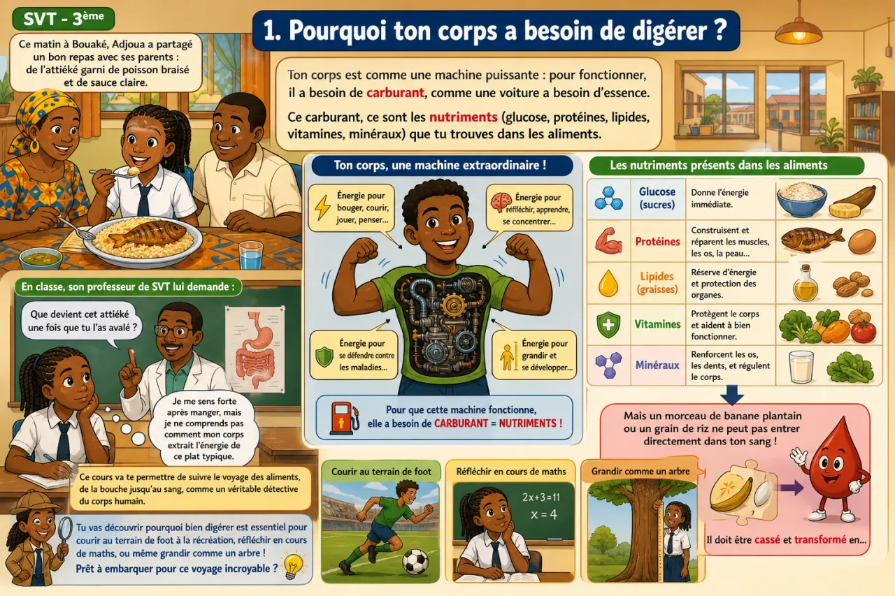 Nutrition et digestion — illustration