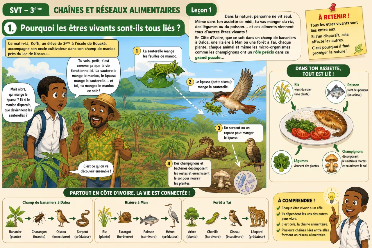 Chaînes et réseaux alimentaires — illustration