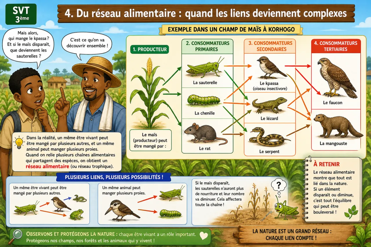 Chaînes et réseaux alimentaires — illustration