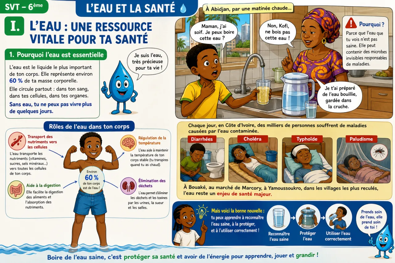 L’eau et la santé — illustration