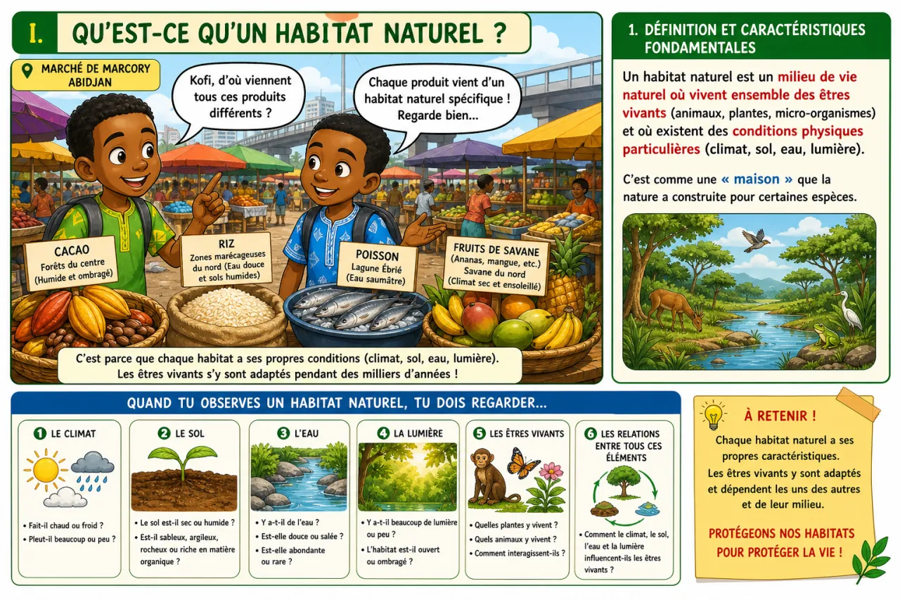 Les habitats naturels — illustration