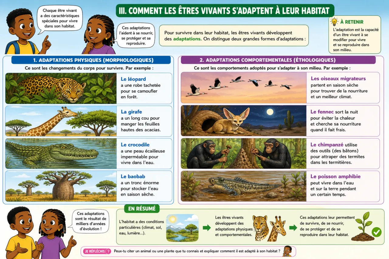 Les habitats naturels — illustration