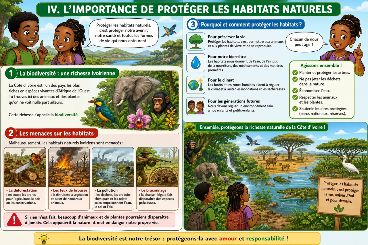Les habitats naturels — illustration