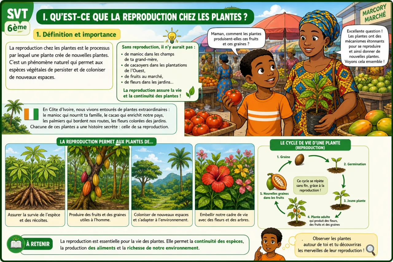 La reproduction chez les plantes — illustration