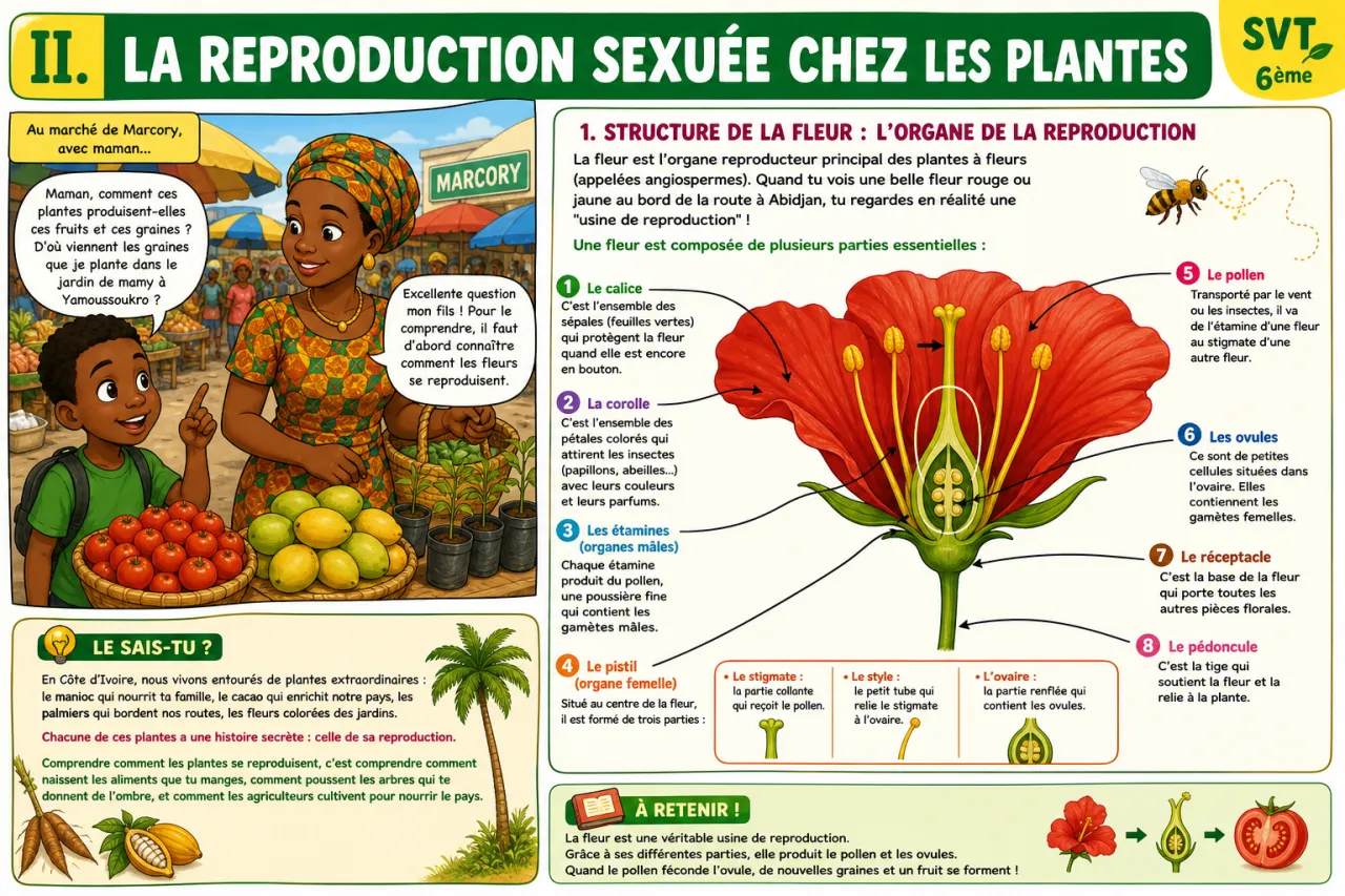 La reproduction chez les plantes — illustration