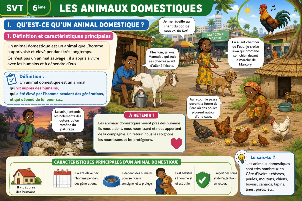 Les animaux domestiques — illustration