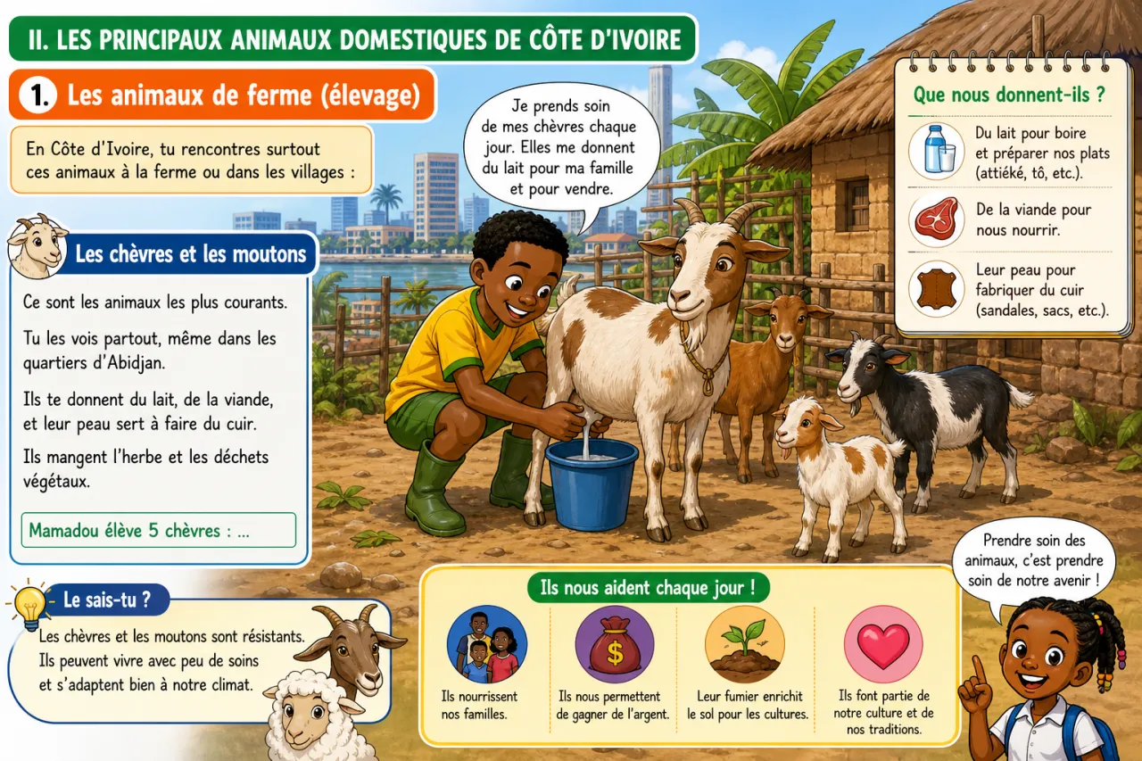 Les animaux domestiques — illustration