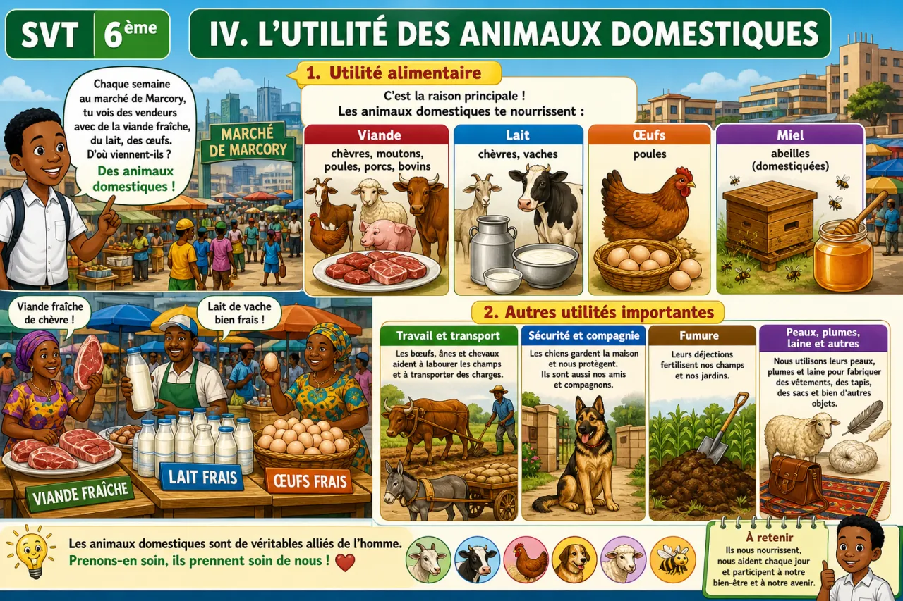 Les animaux domestiques — illustration