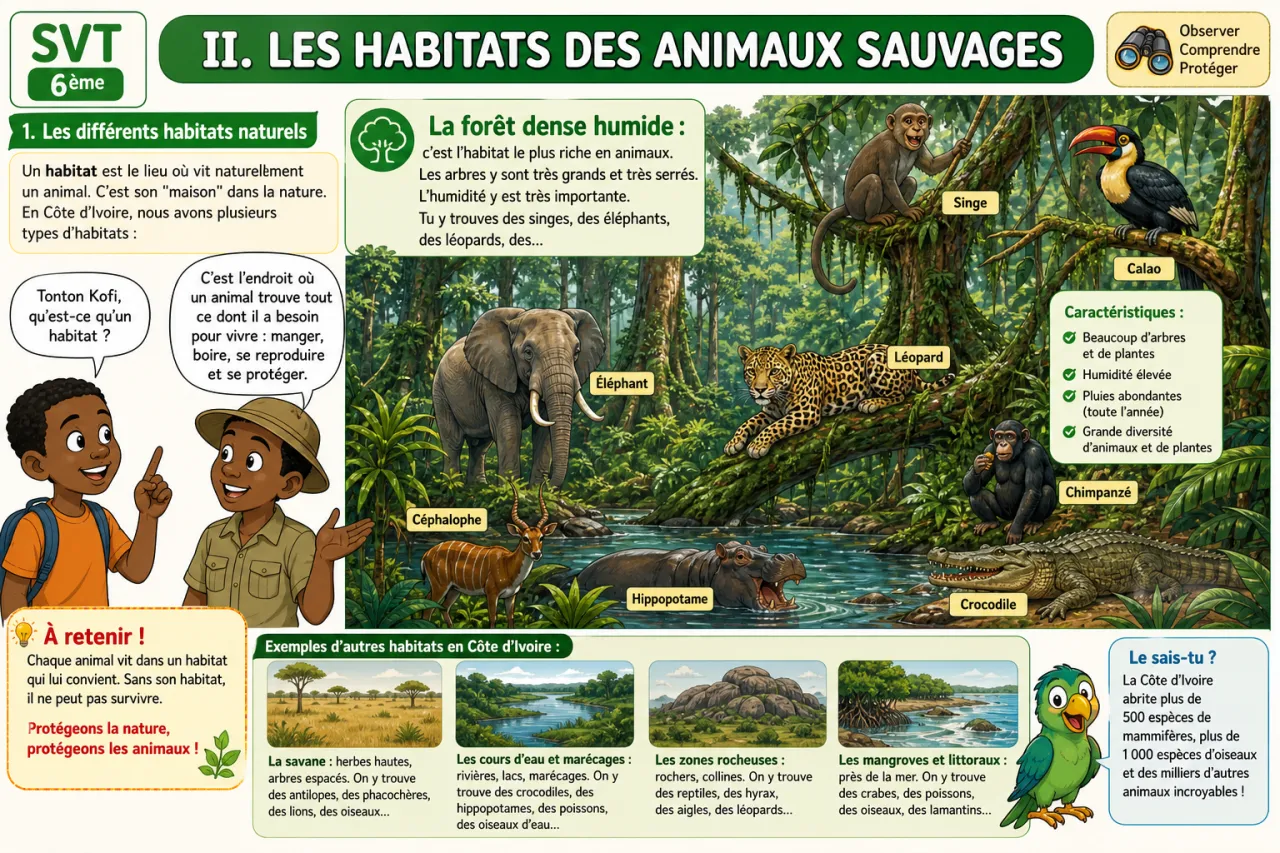 Les animaux sauvages — illustration