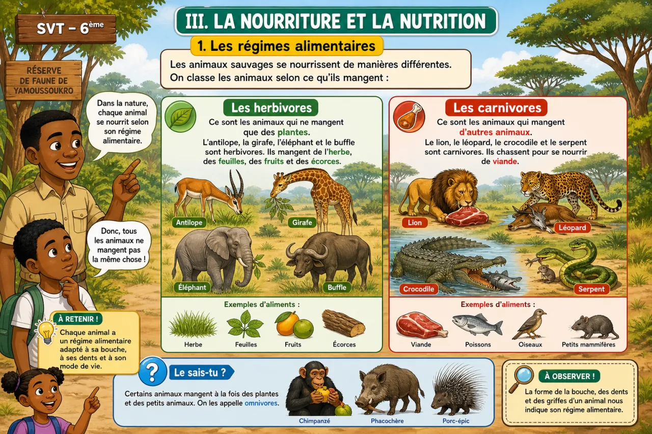 Les animaux sauvages — illustration