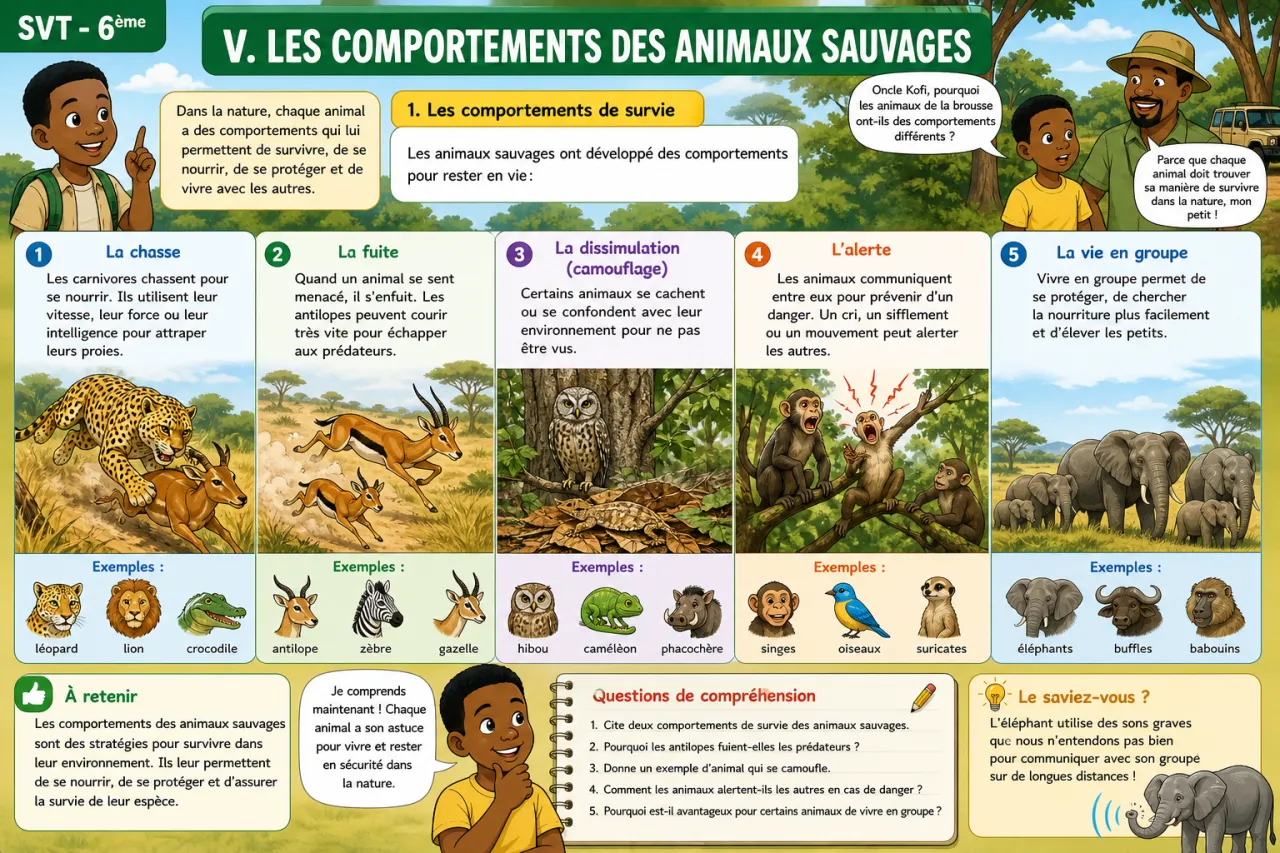 Les animaux sauvages — illustration