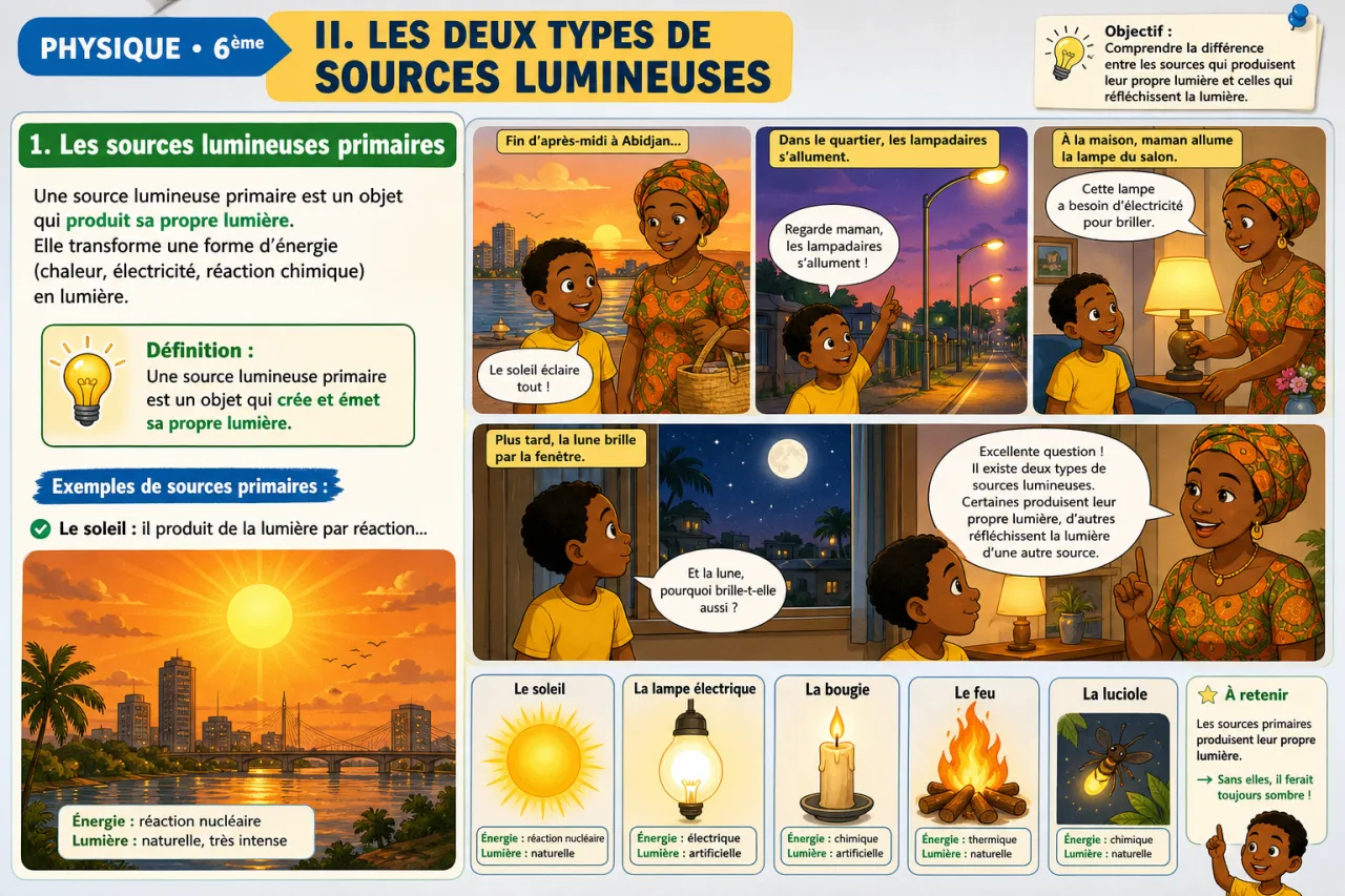 Sources lumineuses — illustration