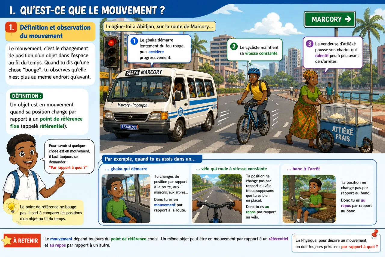 Les objets et leurs mouvements — illustration