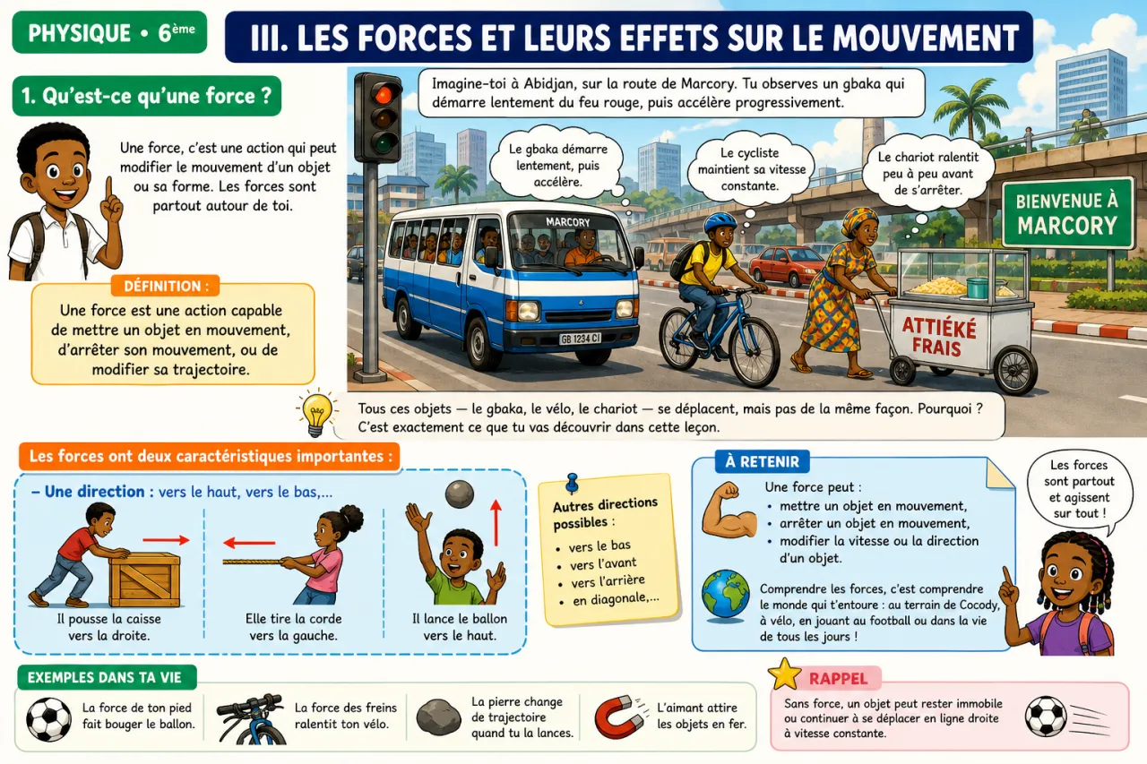Les objets et leurs mouvements — illustration